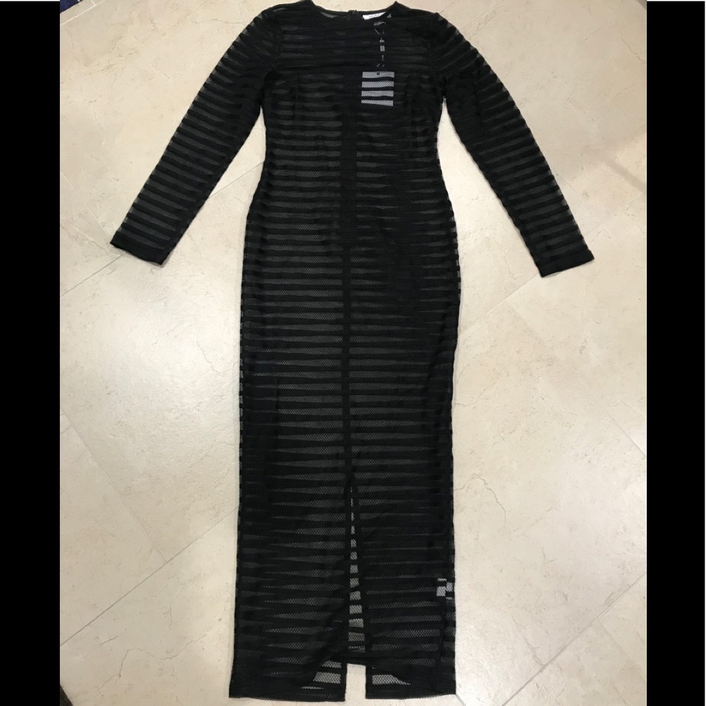 DELPHINE See-through Black Dress